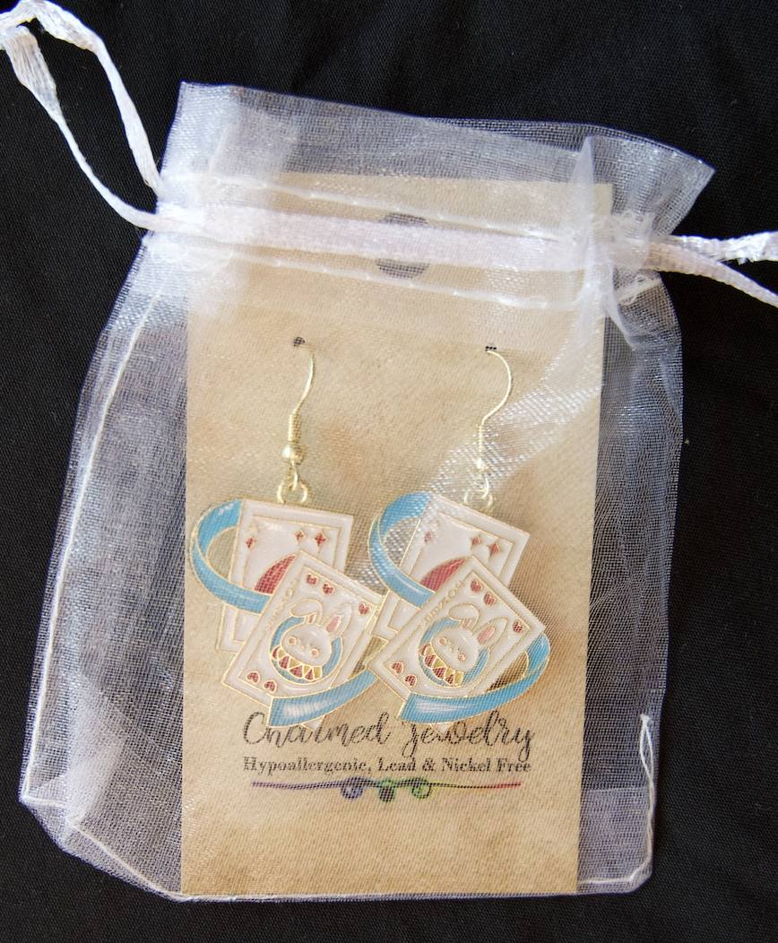 Alice Card Inspired Earrings
